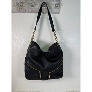 MICHAEL Kors Satchel Bag Black Leather Jamesport Two Way Adjustable Strap hobos